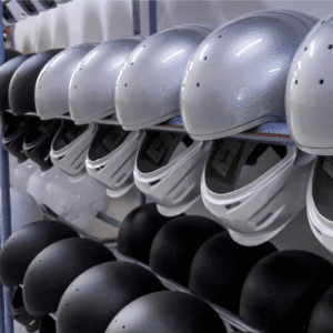Motorcycle helmets production process at leading B2B manufacturer in China