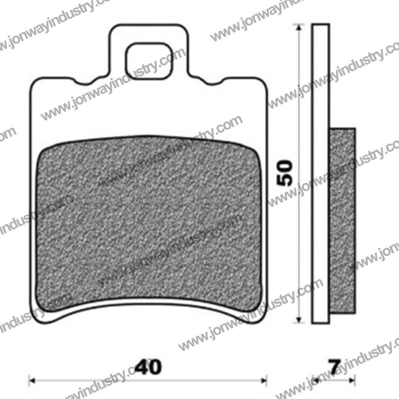 High-performance brake pads for Booster motorcycles and scooters