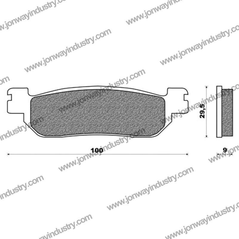 Rear sintered brake pads for Yamaha Majesty 250 and MBK scooters – high performance replacement