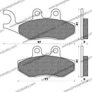 Rear and front brake pads compatible with Gilera, Piaggio, Aprilia, and Peugeot scooters – high performance replacement