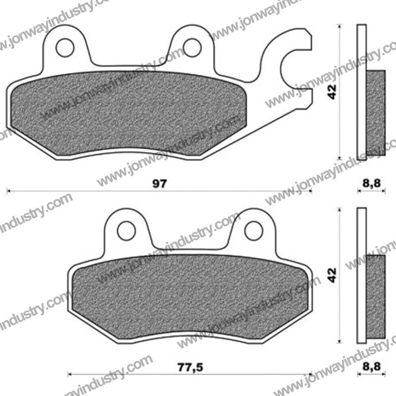 Rear and front brake pads for Kymco and Keeway scooters – high performance replacement