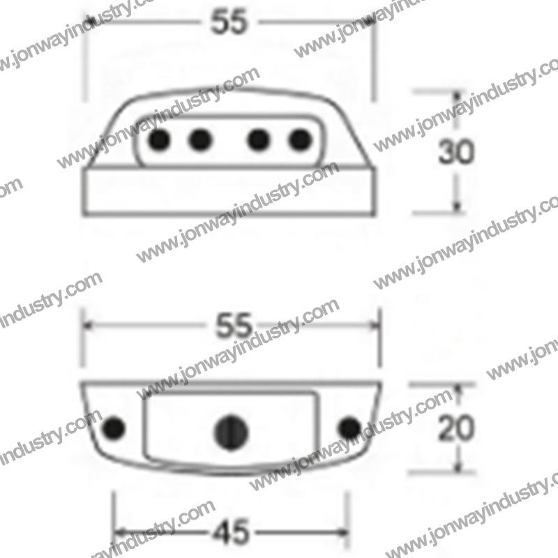Motorcycle LED license plate light in black metal, E-Mark approved, scooter accessory for B2B buyers