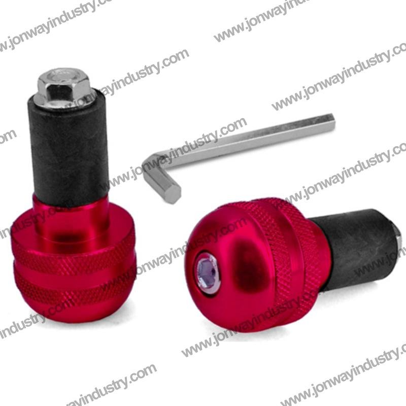 Couple Handlebar Ends Color: Red, Chrome, Violet, Carbon Look