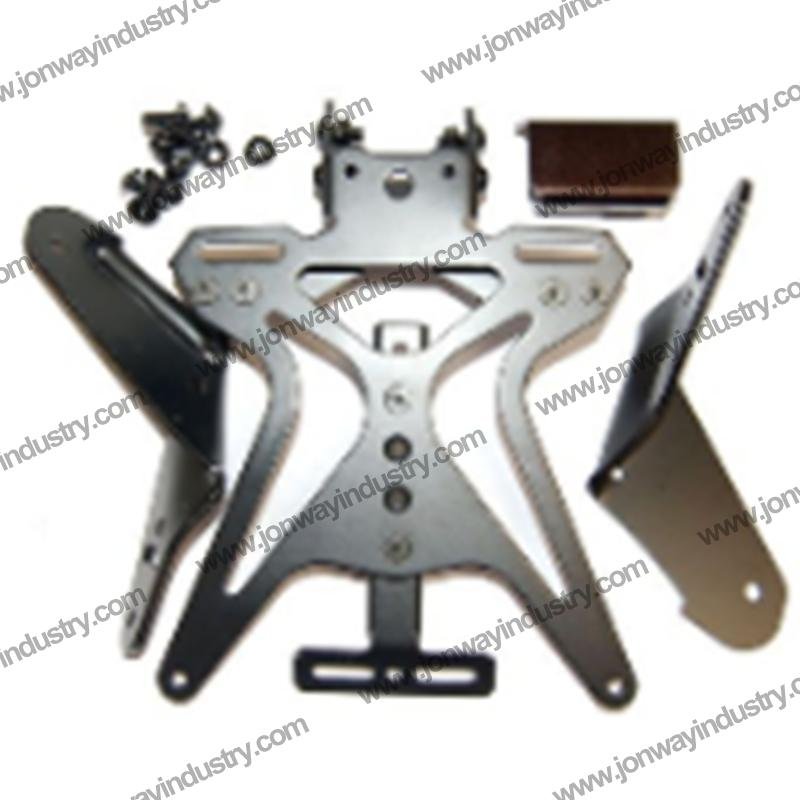 Black number plate holder for Yamaha T-Max 530 scooter – high-quality motorcycle license bracket
