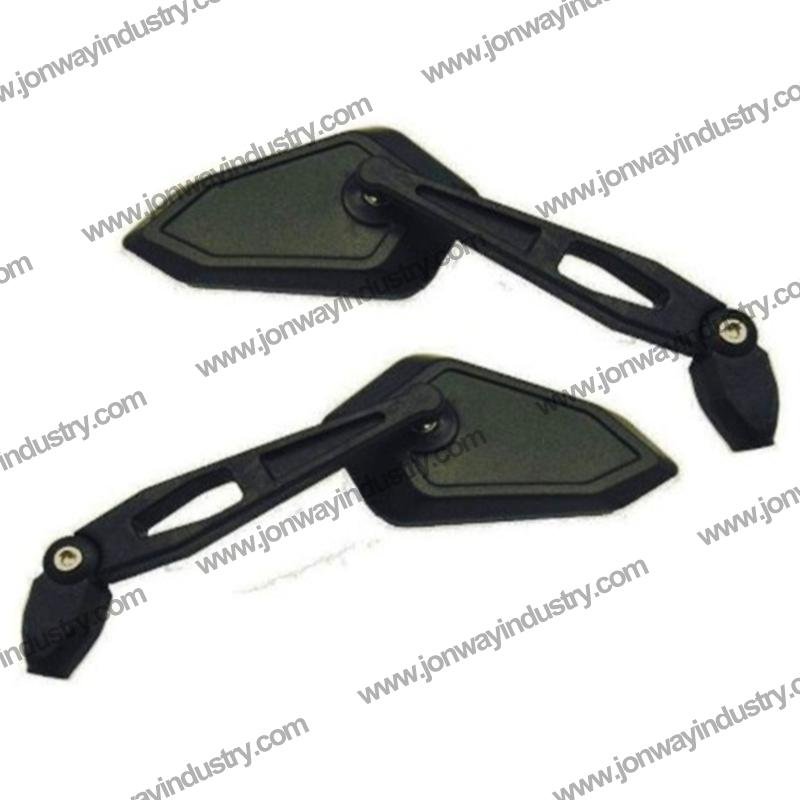 Universal motorcycle/scooter rearview mirror in black with E-Mark certificate – high-quality B2B scooter accessory