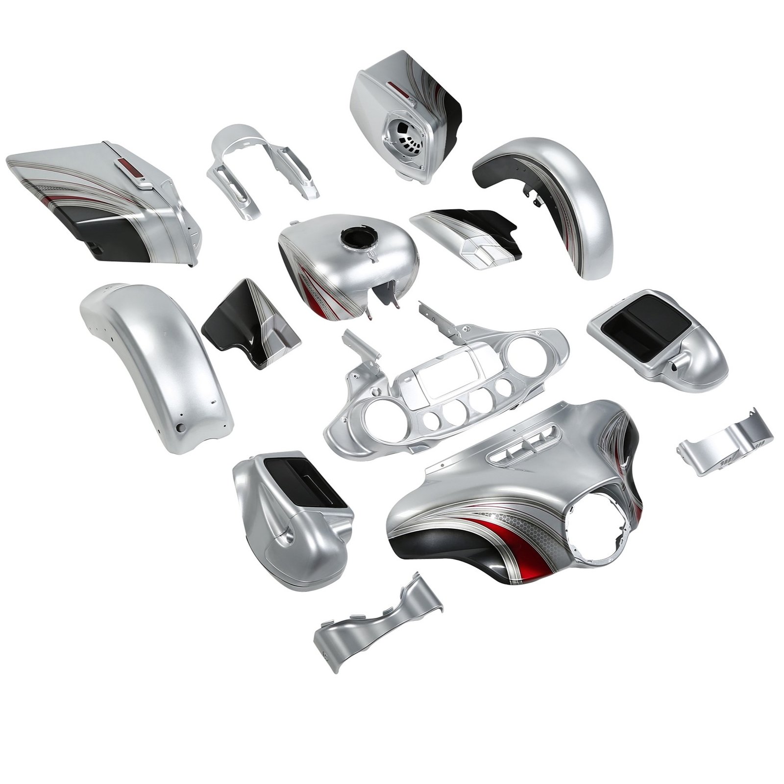 Harley Touring fairing and body kit parts set for bagger models