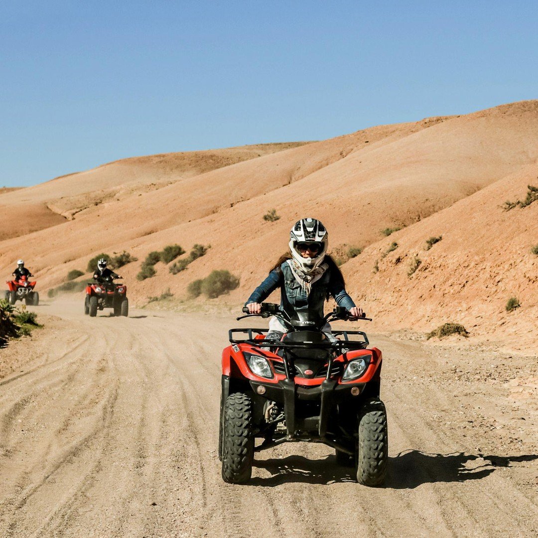 ATV quad riding in desert terrain, ATV UTV quad parts application